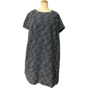 Loft Plus Boucle Tweed Dress Navy Size 24
